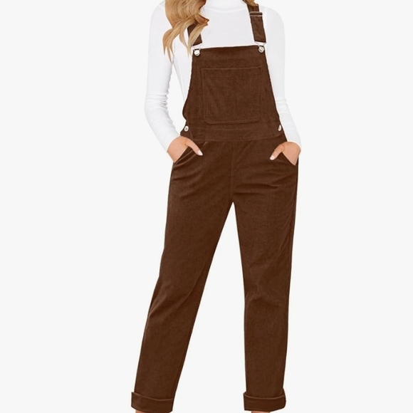 Brown Women's Overalls - Picture 3 of 9